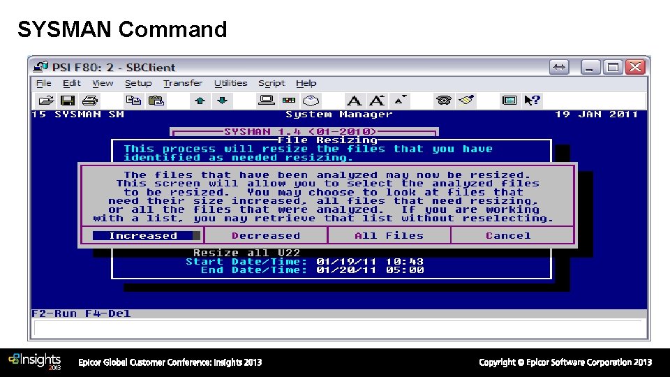 SYSMAN Command SYSMAN Command