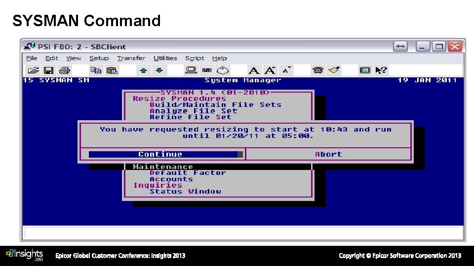 SYSMAN Command SYSMAN Command