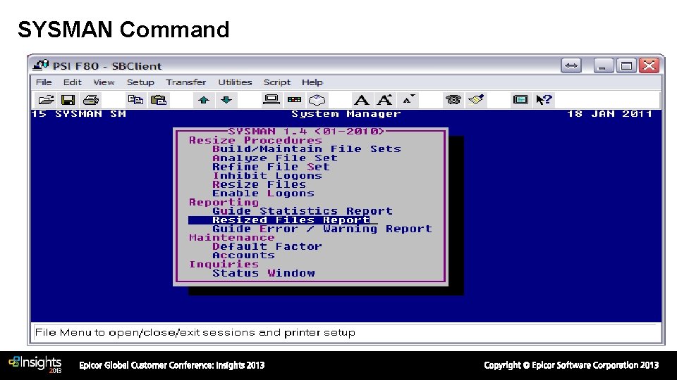 SYSMAN Command SYSMAN Command