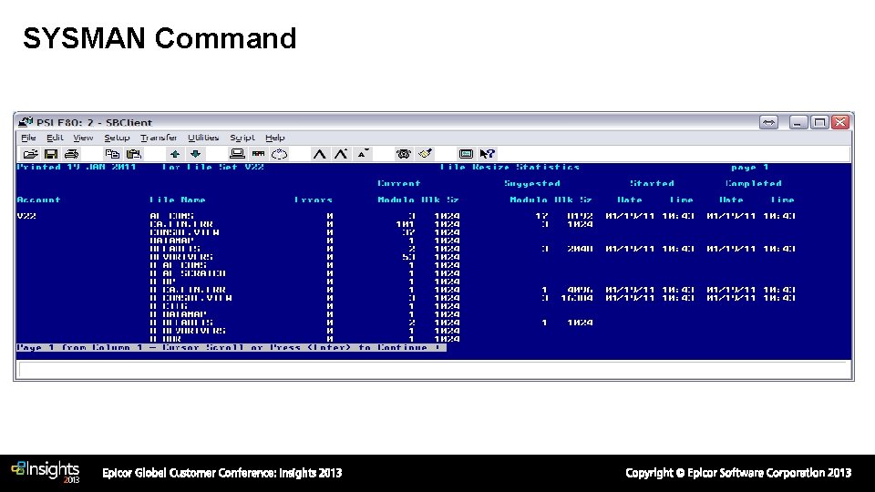 SYSMAN Command SYSMAN Command