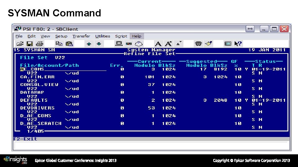 SYSMAN Command SYSMAN Command