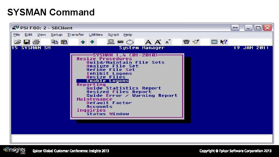 SYSMAN Command SYSMAN Command