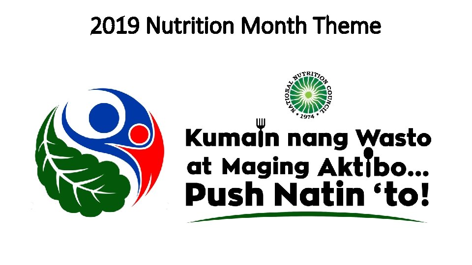 2019 Nutrition Month Theme 