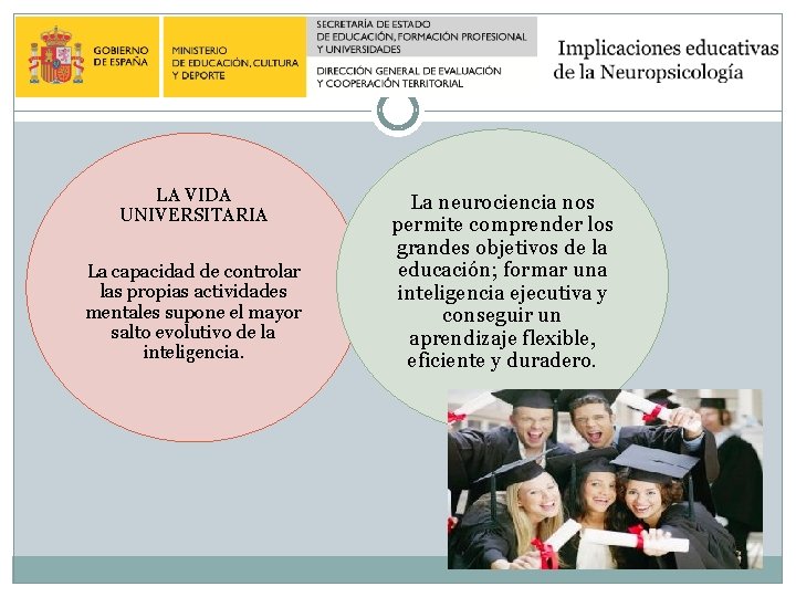 LA VIDA UNIVERSITARIA La capacidad de controlar las propias actividades mentales supone el mayor LA VIDA UNIVERSITARIA La capacidad de controlar las propias actividades mentales supone el mayor