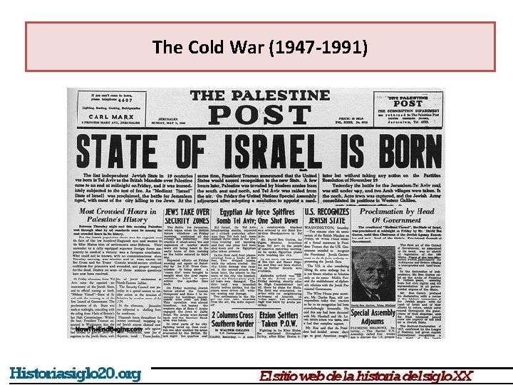 The Cold War (1947 -1991) 