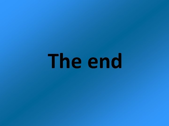 The end 