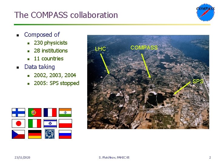The COMPASS collaboration n Composed of n n 230 physicists 28 institutions 11 countries