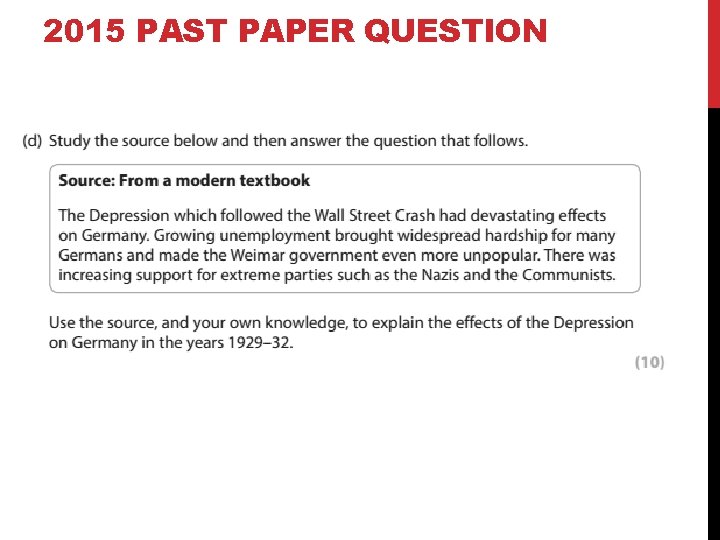 2015 PAST PAPER QUESTION 