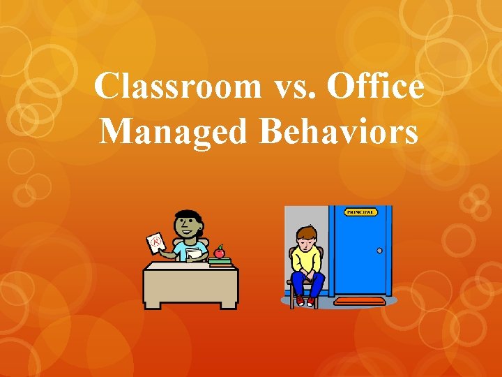 Classroom vs. Office Managed Behaviors 
