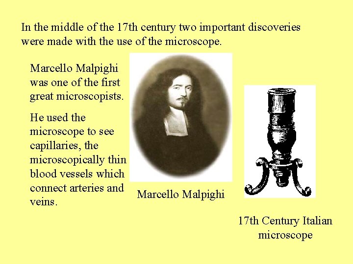 In the middle of the 17 th century two important discoveries were made with