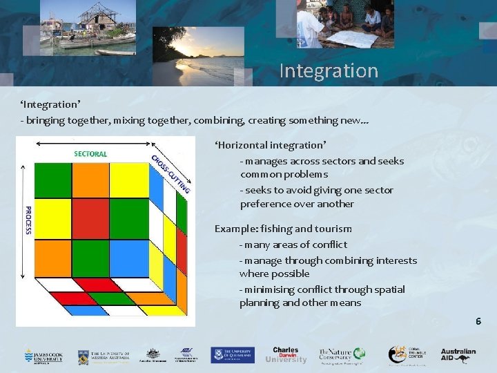 Integration ‘Integration’ - bringing together, mixing together, combining, creating something new. . . ‘Horizontal