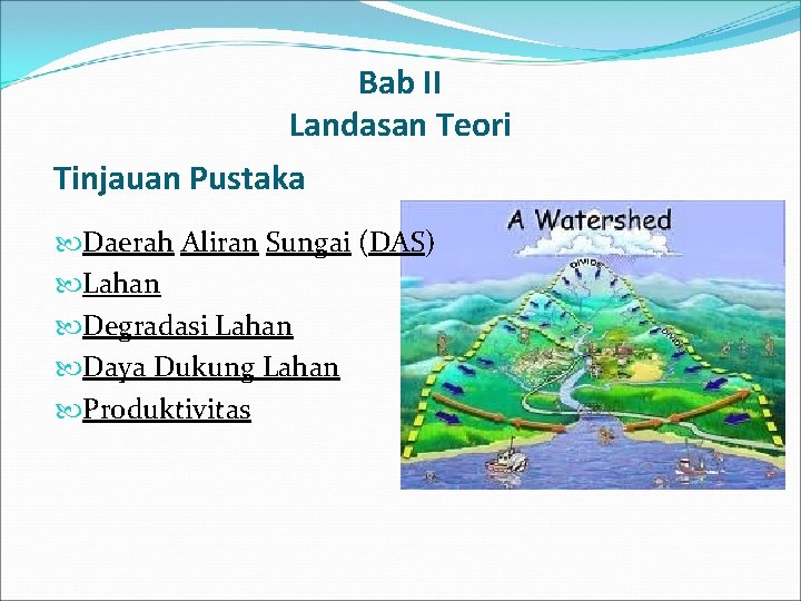 Bab II Landasan Teori Tinjauan Pustaka Daerah Aliran Sungai (DAS) Lahan Degradasi Lahan Daya