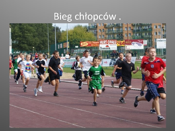 Bieg chłopców. Bieg chłopców.