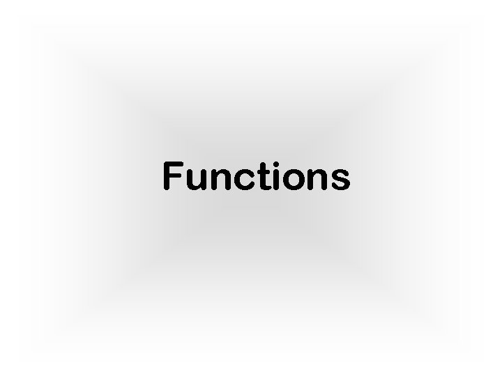 Functions 