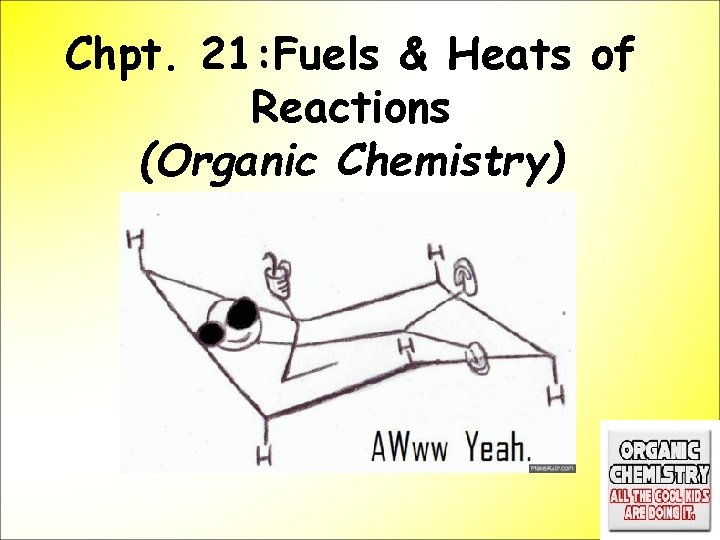 Chpt. 21: Fuels & Heats of Reactions (Organic Chemistry) 