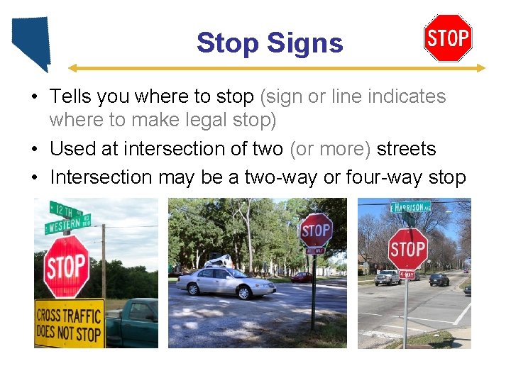 Traffic Signs NV Driver Education Curriculum Unit 2