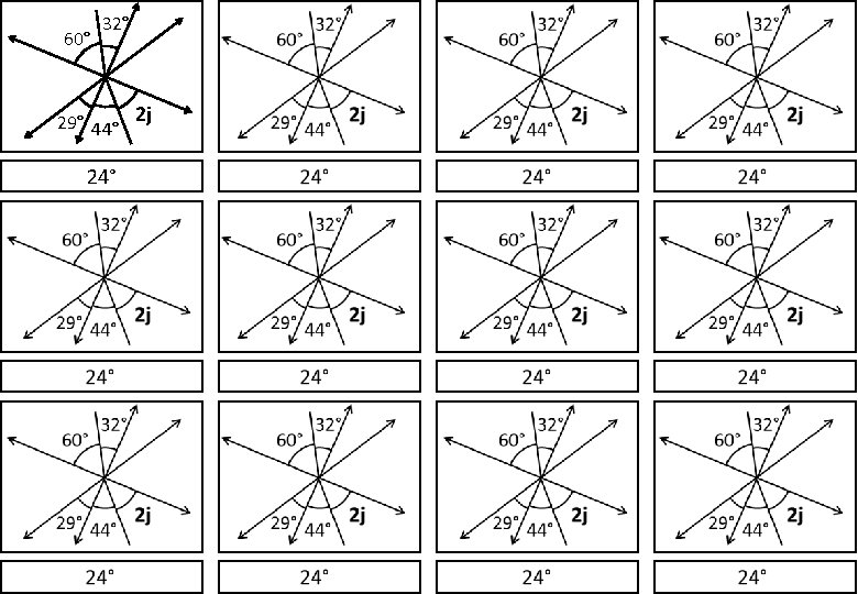 60° 32° 29° 44° 2 j 24° 