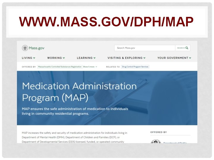 WWW. MASS. GOV/DPH/MAP 