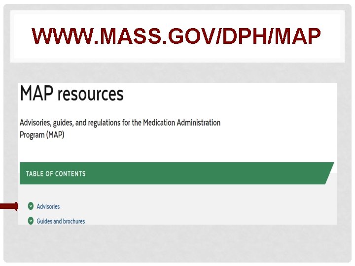 WWW. MASS. GOV/DPH/MAP 