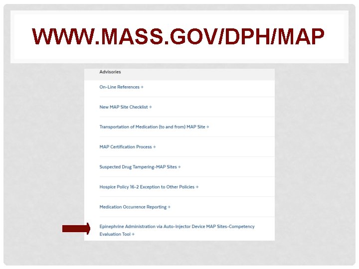 WWW. MASS. GOV/DPH/MAP 