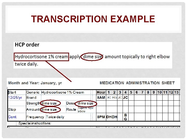 TRANSCRIPTION EXAMPLE 