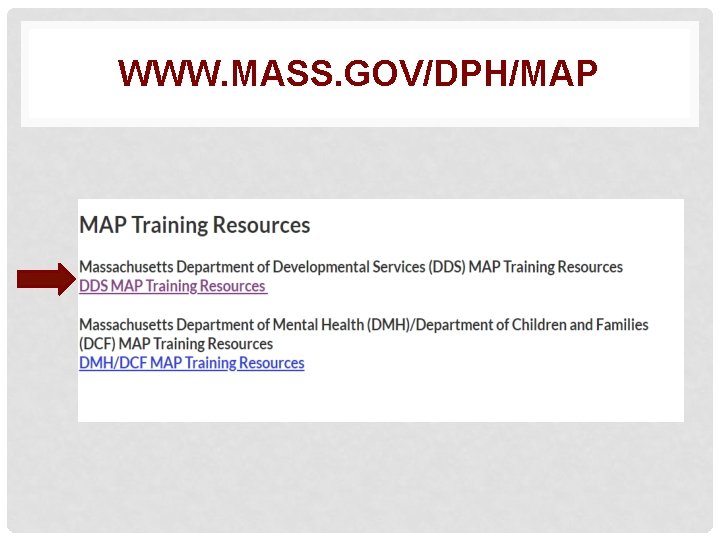WWW. MASS. GOV/DPH/MAP 
