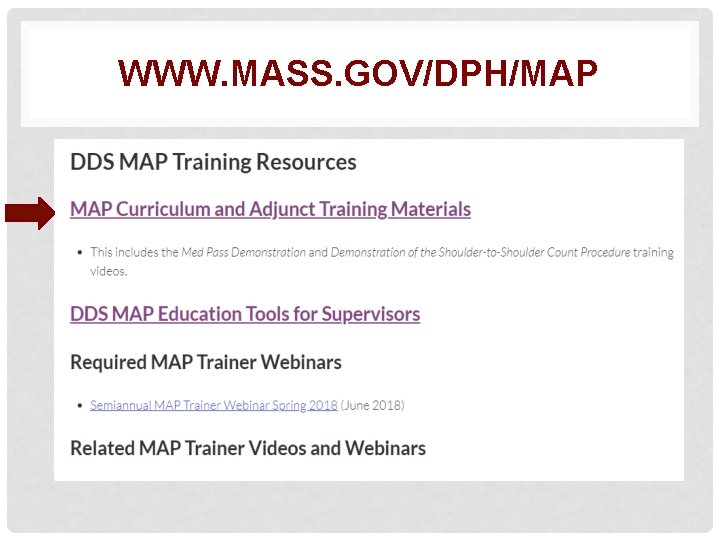 WWW. MASS. GOV/DPH/MAP 
