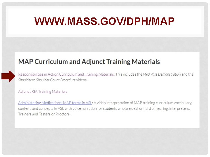 WWW. MASS. GOV/DPH/MAP 