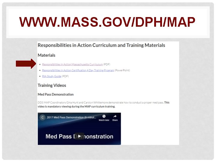 WWW. MASS. GOV/DPH/MAP 