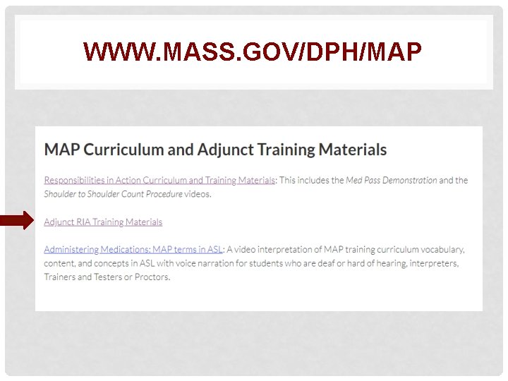 WWW. MASS. GOV/DPH/MAP 