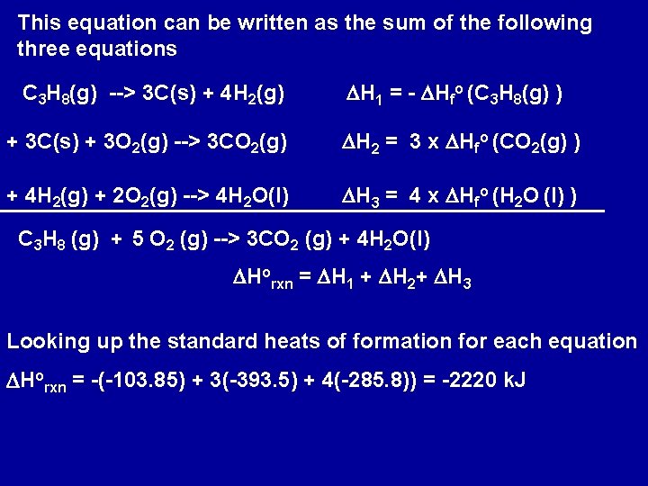 This equation can be written as the sum of the following three equations C