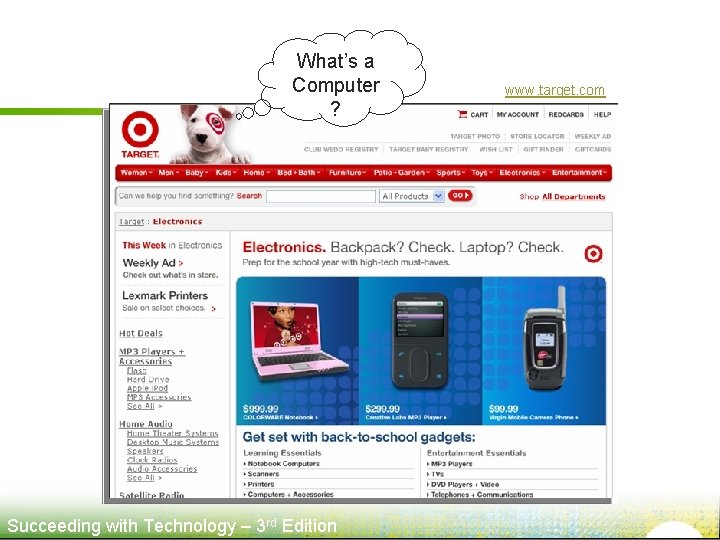 What’s a Computer ? Succeeding with Technology – 3 rd Edition www. target. com