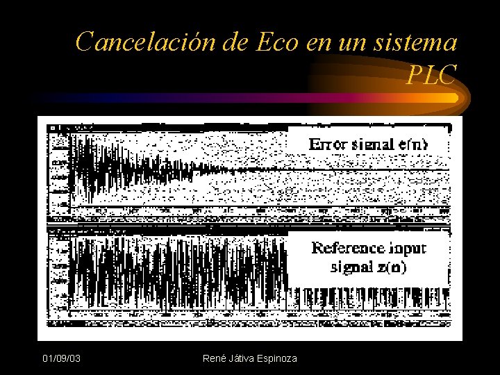 Cancelación de Eco en un sistema PLC 01/09/03 René Játiva Espinoza 