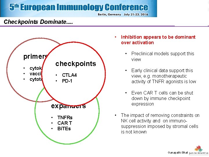 Checkpoints Dominate. . • primers • • • Inhibition appears to be dominant over Checkpoints Dominate. . • primers • • • Inhibition appears to be dominant over
