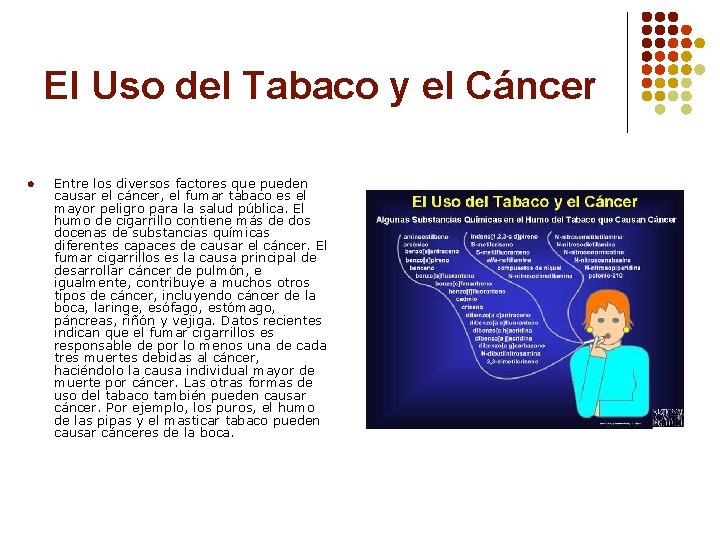 El Uso del Tabaco y el Cáncer l Entre los diversos factores que pueden