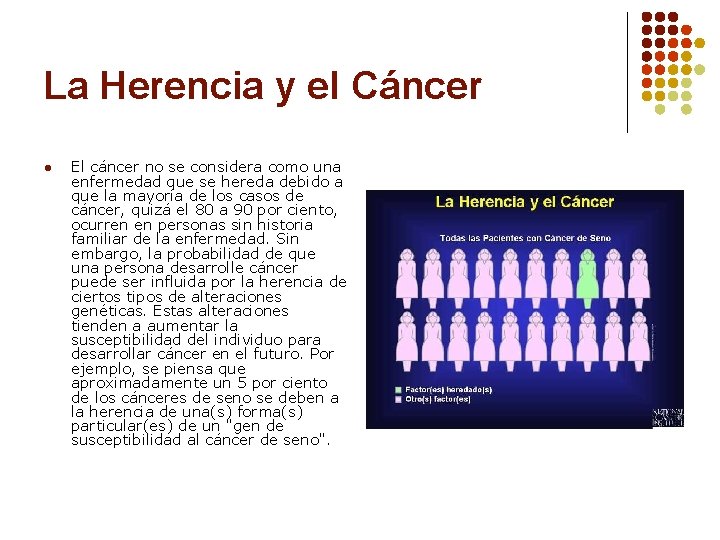 La Herencia y el Cáncer l El cáncer no se considera como una enfermedad