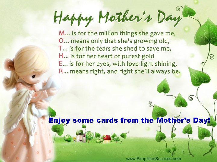 Enjoy some cards from the Mother’s Day! 