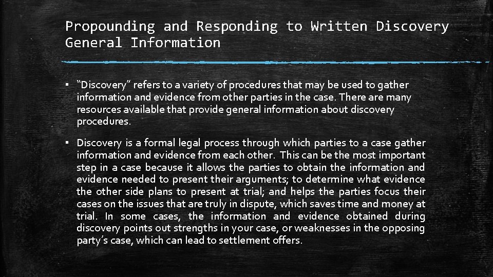 Civil Pretrial Practice Propounding and Responding to Written