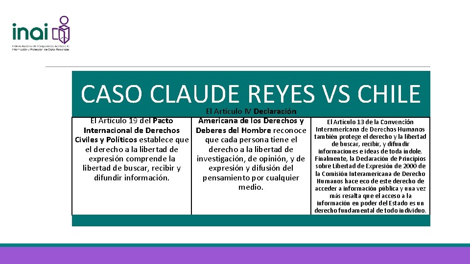 CASO CLAUDE REYES VS CHILE El Artículo IV Declaración El Artículo 19 del Pacto