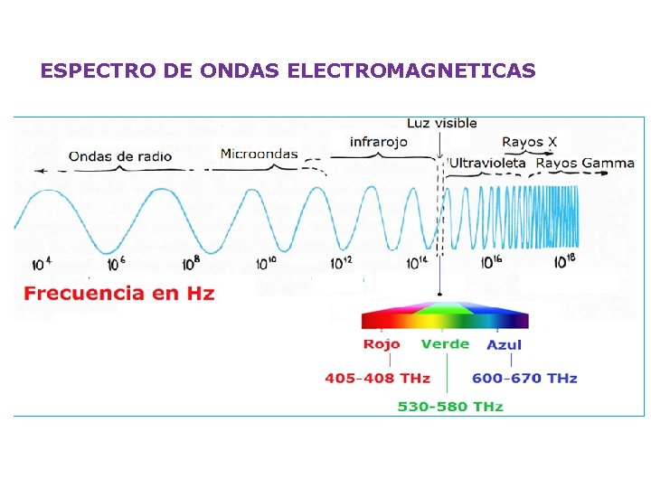 ESPECTRO DE ONDAS ELECTROMAGNETICAS 