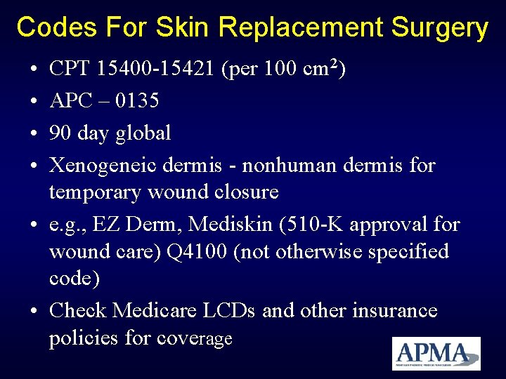 Coding for Wound Care in 2011 Updates and