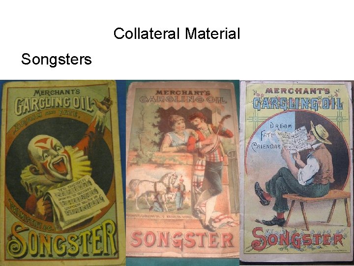 Collateral Material Songsters Collateral Material Songsters