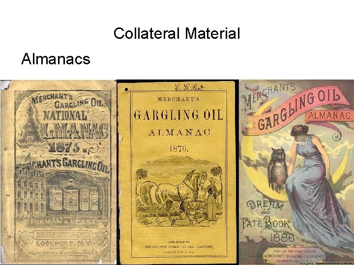 Collateral Material Almanacs Collateral Material Almanacs
