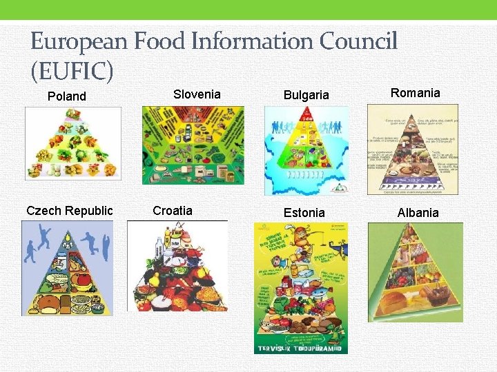 European Food Information Council (EUFIC) Poland Czech Republic Slovenia Croatia Bulgaria Estonia Romania Albania