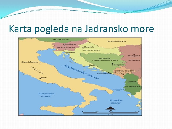 Karta pogleda na Jadransko more 