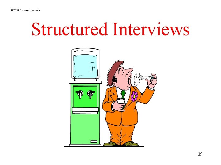 © 2010 Cengage Learning Structured Interviews 25 