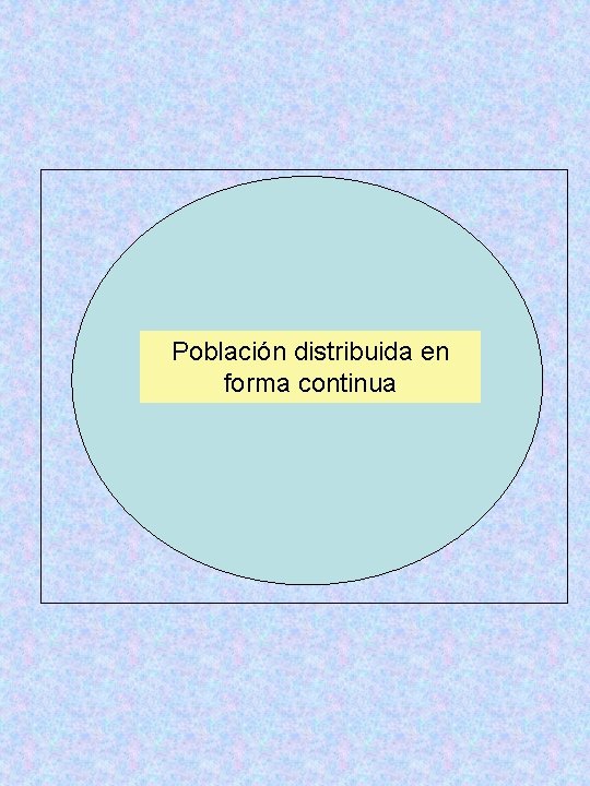 Población distribuida en forma continua 