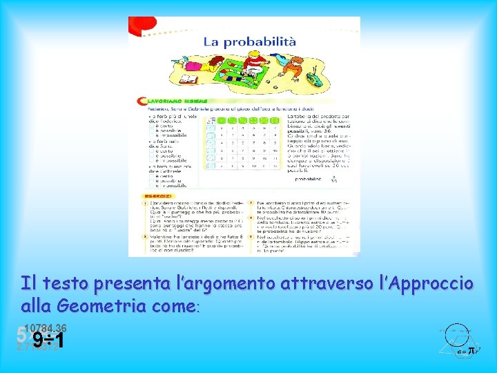 Il testo presenta l’argomento attraverso l’Approccio alla Geometria come: 