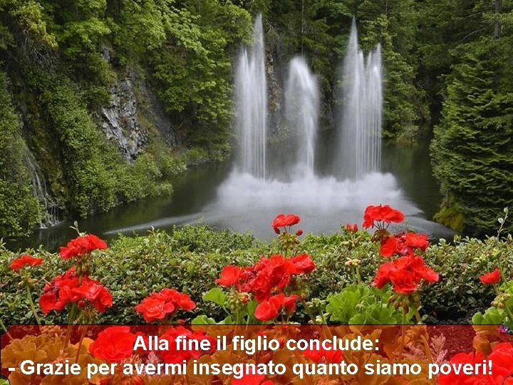 Alla fine il figlio conclude: - Grazie per avermi insegnato quanto siamo poveri! 