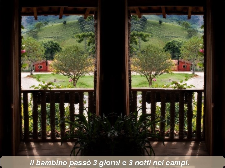 Il bambino passò 3 giorni e 3 notti nei campi. 